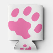 Aangepaste Koelbox roze paw Blikjeskoeler (Achterkant)