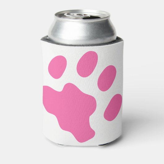 Aangepaste Koelbox roze paw Blikjeskoeler (Blikje Achterkant)