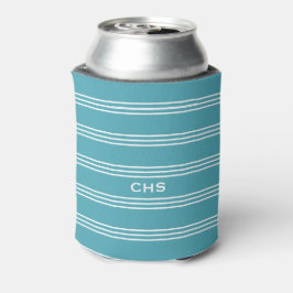 Aangepaste koelbox van Turquoise monogram Blikjeskoeler
