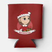 Aangepaste koelbox voor kerstmeisjes cartoon blikjeskoeler (Voorkant)