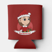 Aangepaste koelbox voor kerstmeisjes cartoon blikjeskoeler (Achterkant)