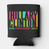 Aangepaste koelbox voor monogram Hillary Clinton 2 Blikjeskoeler (Achterkant)