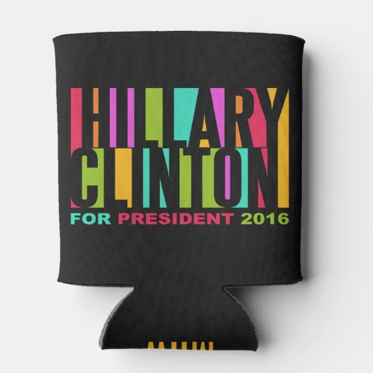 Aangepaste koelbox voor monogram Hillary Clinton 2 Blikjeskoeler (Achterkant)