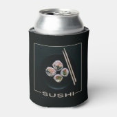 Aangepaste koelbox voor Sushi-monogram Blikjeskoeler (Blikje Voorkant)