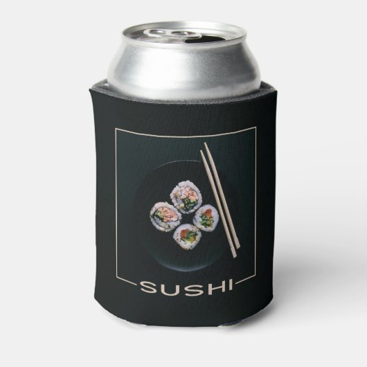 Aangepaste koelbox voor Sushi-monogram Blikjeskoeler (Blikje Achterkant)
