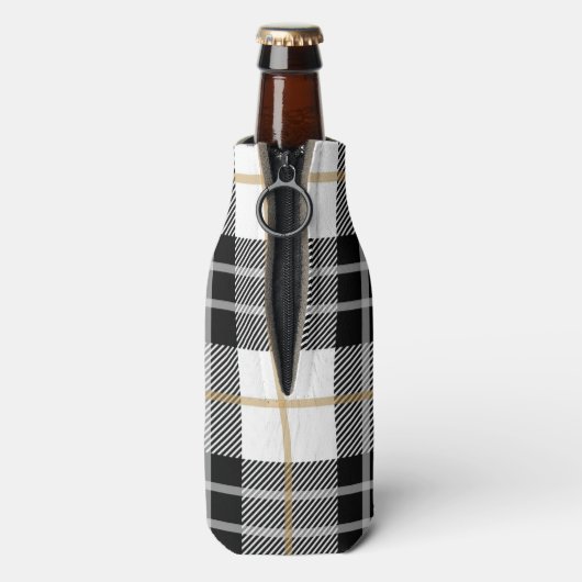 Aangepaste Koelbox voor zwart-wit geplakt papier Flesjeskoeler (Fles Achterkant)