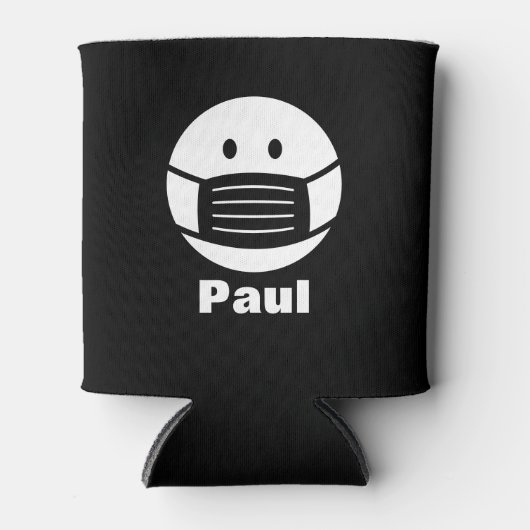 Aangepaste koelboxxen met covid gezichtsmasker ico blikjeskoeler (Voorkant)