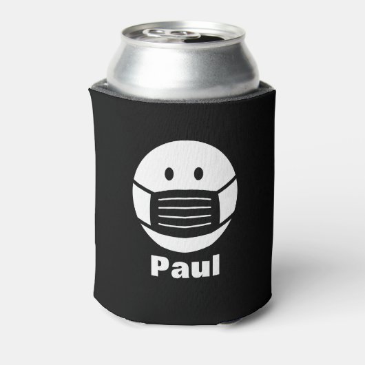 Aangepaste koelboxxen met covid gezichtsmasker ico blikjeskoeler (Blikje Achterkant)