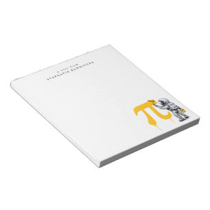 Aangepaste koele astronaut schildering Pi symbool  Notitieblok