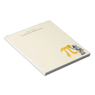 Aangepaste koele astronaut schildering Pi symbool  Notitieblok