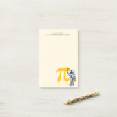 Aangepaste koele astronaut schildering Pi symbool Post-it® Notes (Op bureau)