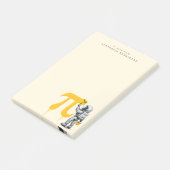 Aangepaste koele astronaut schildering Pi symbool Post-it® Notes (Schuin)