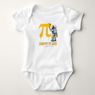 Aangepaste koele astronaut schildering Pi symbool Romper
