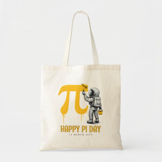 Aangepaste koele astronaut schildering Pi symbool Tote Bag (Voorkant)