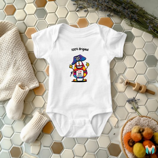 Aangepaste Koele Baby Piraat met Naam en Telefoon Romper