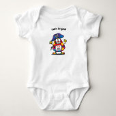 Aangepaste Koele Baby Piraat met Naam en Telefoon Romper (Voorkant)