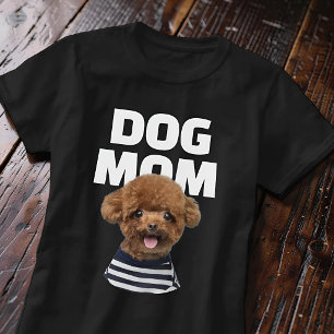 Aangepaste koele hond-moeder foto gepersonaliseerd t-shirt