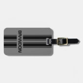 Aangepaste koele klassieke auto race sport strepen bagagelabel (Voorkant horizontaal)