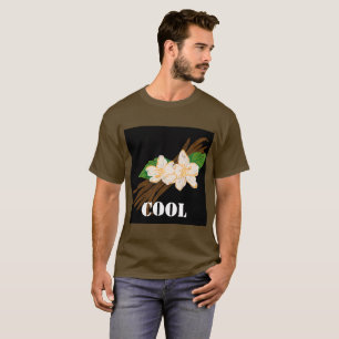 Aangepaste koele tekst bruine kleur Basic knappe m T-shirt