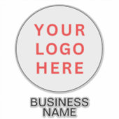 Aangepaste koffer Logo & Bedrijfsnaam | Transparan Sticker (Voorkant)