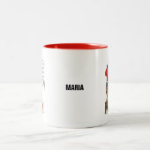 Aangepaste koffer met mam Crazy Cat Lady Tweekleurige Koffiemok (Center)