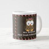 Aangepaste koffer voor babymeisjes, roze/groene/br grote koffiekop (Voorkant rechts)