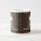Aangepaste koffer voor babymeisjes, roze/groene/br grote koffiekop (Voorkant)