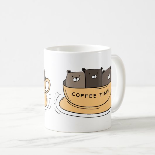 Aangepaste koffie-Beren Koffiemok (Voorkant rechts)