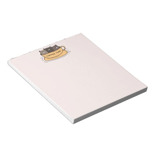 Aangepaste koffie-Beren Notitieblok (Schuin)