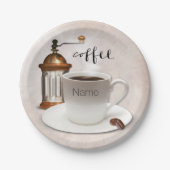 Aangepaste koffie-Borden Papieren Bordje (Voorkant)