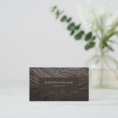 Aangepaste koffie bruine houten fancy professionee visitekaartje (Staand voorkant)