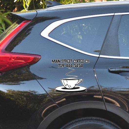 AANGEPASTE KOFFIE BUSINESS AUTO DECAL STICKERS (Auto Zijkant)