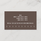 Aangepaste koffie & Choc lepel Coffee Shop & Punch Visitekaartje (Achterkant)