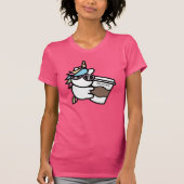 Aangepaste koffie en Unicorn T-Shirt (Voorkant)