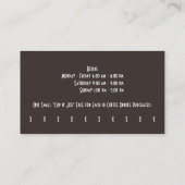 Aangepaste koffie & latte art koffie shop & punch visitekaartje (Achterkant)