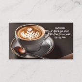 Aangepaste koffie & latte art koffie shop & punch visitekaartje (Voorkant)