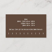 Aangepaste koffie & latte art koffie shop & punch visitekaartje (Achterkant)