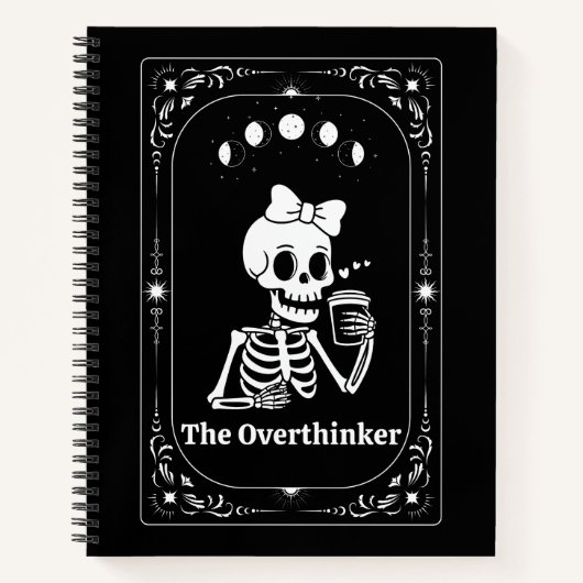 Aangepaste koffie liefhebber tarot whimsy goth ste notitieboek (Voorkant)
