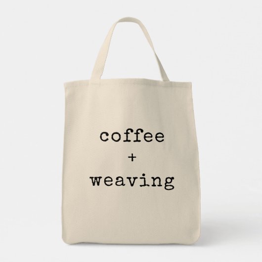 Aangepaste koffie liefhebbers Weaving Weaver Artis Tote Bag (Achterkant)