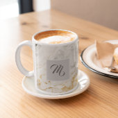 Aangepaste koffie met zwarte en witte marmer koffiemok