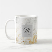 Aangepaste koffie met zwarte en witte marmer koffiemok (Links)