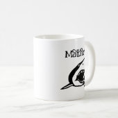 Aangepaste koffie mok cadeau met haaientekening (Voorkant rechts)