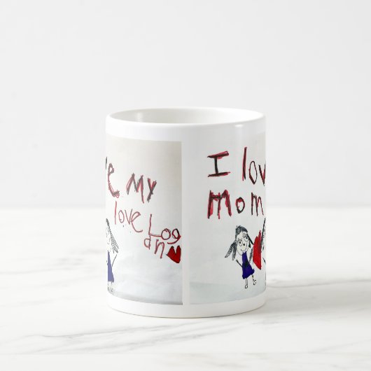 Aangepaste koffie-Mok met de kunst van je kind Koffiemok (Center)