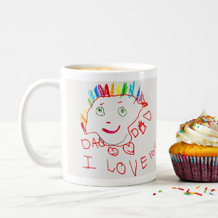 Aangepaste koffie-Mok met de kunst van je kind Koffiemok