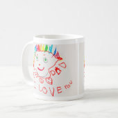 Aangepaste koffie-Mok met de kunst van je kind Koffiemok (Voorkant links)