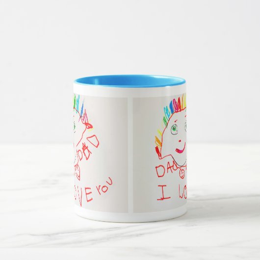 Aangepaste koffie-Mok met de kunst van je kind Mok (Midden)