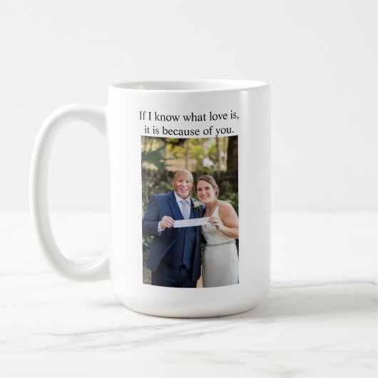 Aangepaste koffie Mok met foto, gepersonaliseerd A (Links)