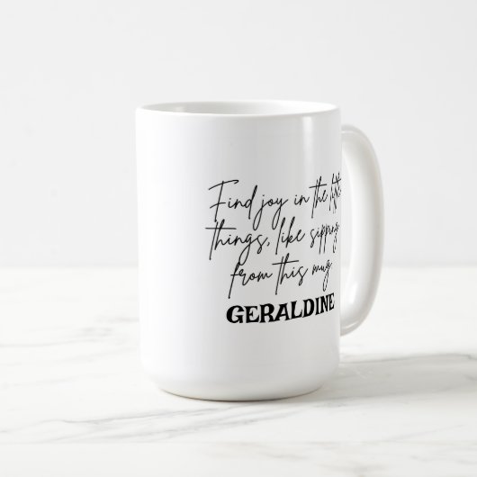 Aangepaste koffie Mok met modern design (Voorkant rechts)