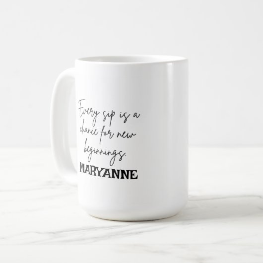 Aangepaste koffie Mok met modern design (Voorkant links)