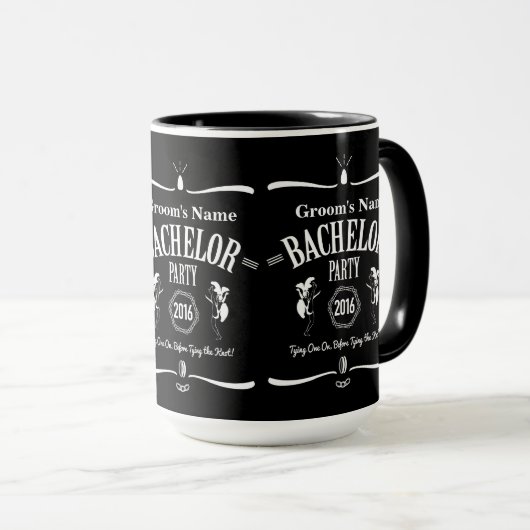 Aangepaste koffie-Mok voor Bachelor Party: Whiskey Mok (Voorkant rechts)